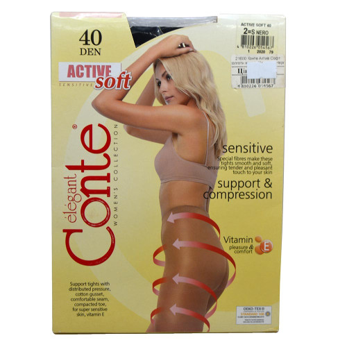 Колготи жіночі CONTE Актив Софт 40ден №2 Неро