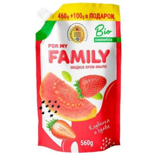 Рідке мило Family Полуниця - гуава 560 г