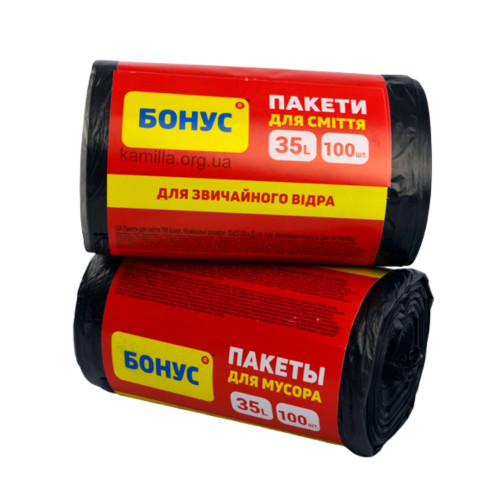 Пакети для сміття Бонус 35 л 100 шт