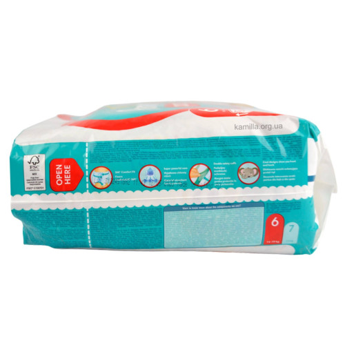 2/Підгузники-трусики дитячі Pampers №6 14-19 кг 44 шт