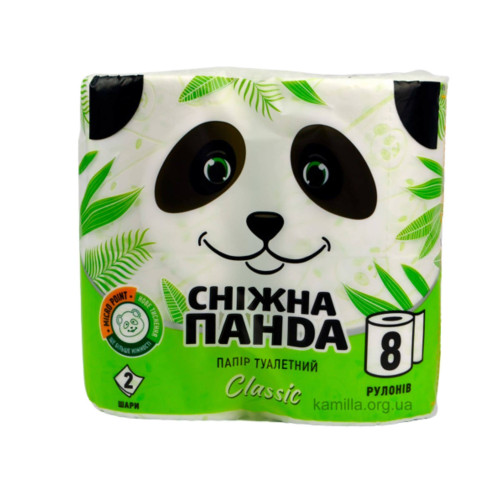 Туалетний папір Snow Panda Classic 2-х шаровий 8 шт
