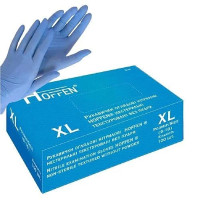 Рукавиці нітрілові Hoffen 100шт ХЛ сині