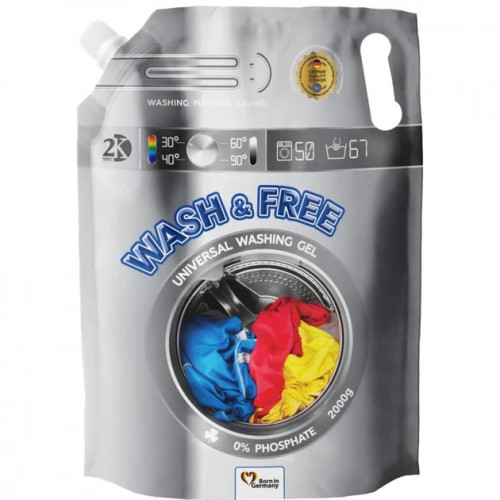 Гель для прання Wash & Free Універсал Дойпак 2 л.