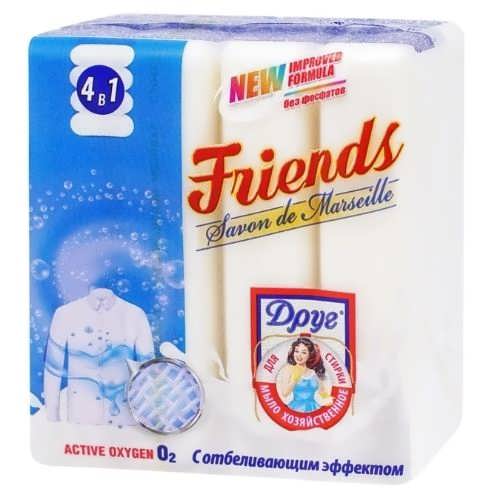 Мило господарське Friends З відбілюючим ефектом 4 шт 
