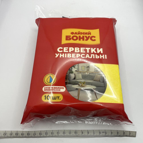 Серветки віскозні Бонус 10шт