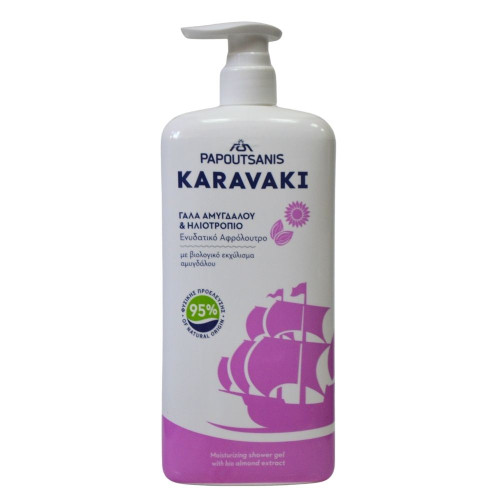 Гель для душу/ піна для ванни Karavaki 750мл Мигдальне молоко 