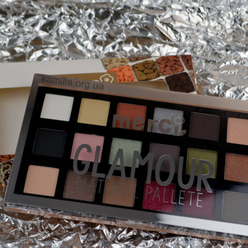 Тіні для повік 18 кольорів Merci Glamour 21,6 г.