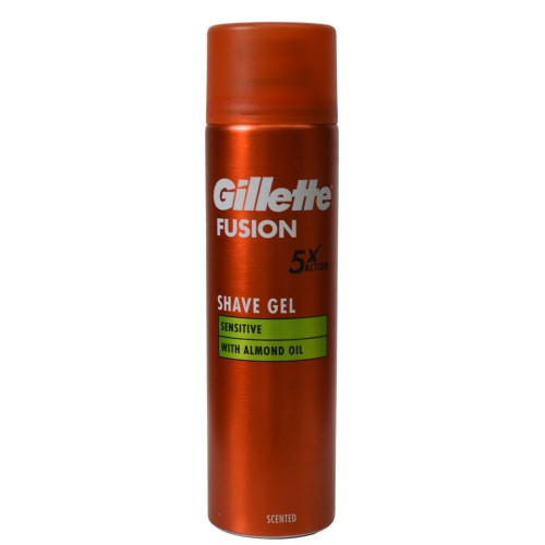 Гель для гоління Gillette Fusion 200мл для чутливої шкіри 