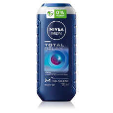 Чоловічий гель для душу Nivea 250мл 3в1 Повне розслаблення