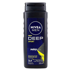 Чоловічий гель для душу Nivea 500мл 3в1 Діп Спорт