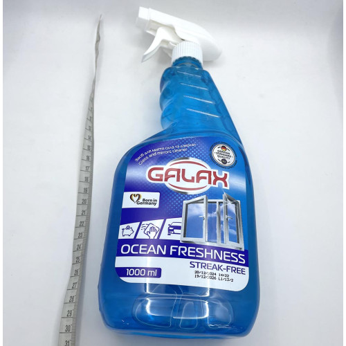 Засіб для миття скла та дзеркал Galax 1,0л Океанська свіжість