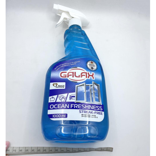 Засіб для миття скла та дзеркал Galax 1,0л Океанська свіжість