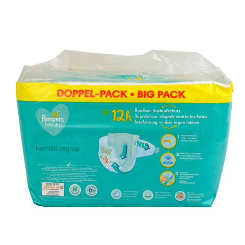 2/Підгузники дитячі Pampers Baby-Dry №3 6-10 кг 84 шт