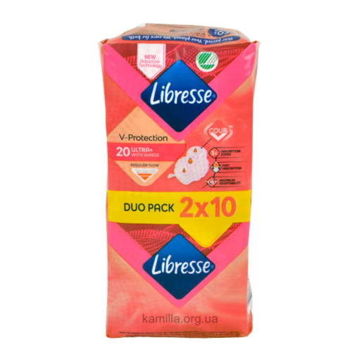 Гігієнічні прокладки Libresse V-protection Ultra+ 20 шт