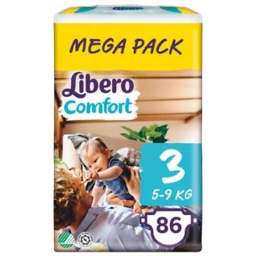 Підгузники дитячі Libero Comfort №3 86шт 5-9кг 