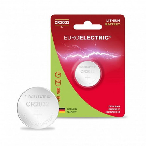 Батарейки EUROELECTRIC 1шт літієва СР2032