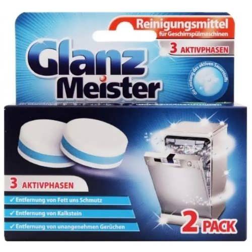 Таблетки для чищення пральних та посудомийних машин Glanz Meister 2 шт 