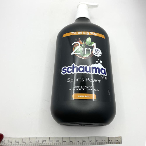 Чоловічий шампунь для волосся Schauma 750мл Спорт Павер