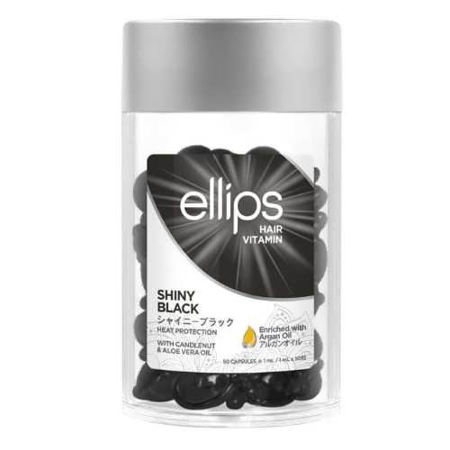 Вітаміни для волосся ELLIPS HAIR VITAMIN SHINY BLACK з горіховою олією та алоє 1 шт*1 мл (поштучно)