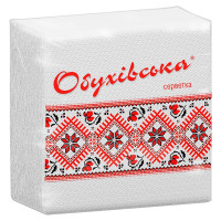 Серветки для столу Обухівська 80шт Білі