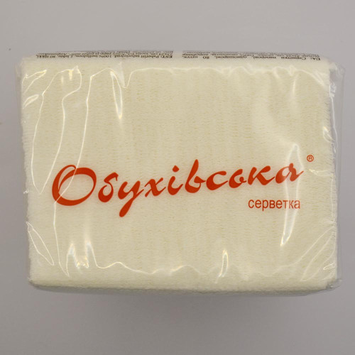 Серветки для столу Обухівська 80шт Білі