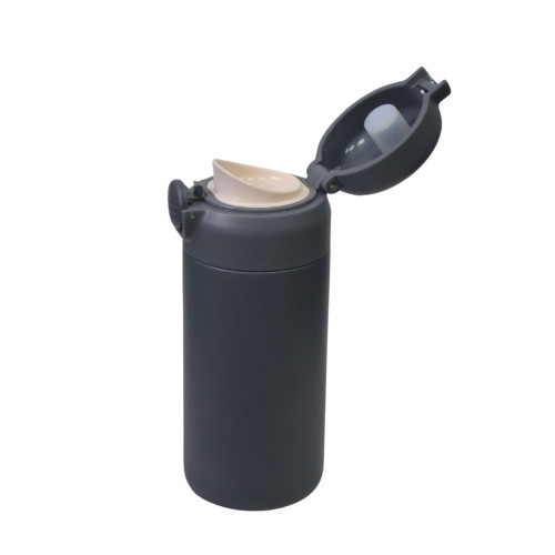 Термос металевий 280 мл термокухоль із нержавіючої сталі до 12 годин Сірий