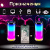 Колонка Bluetooth портативна акумуляторна бездротова Pulse 5 з підсвічуванням та USB 8 Вт Білий