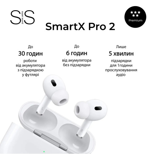 Навушники бездротові SmartX Pro 2 Premium Bluetooth преміум якість блютуз  навушники ААА+