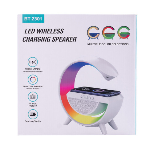 Колонка Bluetooth бездротова портативна 20 Вт і лампа настільна RGB LED 3 в 1 в  стилі Big G