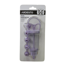 Шприц кондитерський з насадками Ardesto Tasty baking, ліловий, пластик