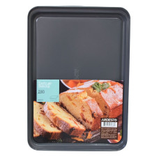 Деко Ardesto Tasty baking, 37x26x1.6 см, сірий,голубий, вуглецева сталь