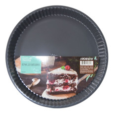 Форма для випікання Ardesto Tasty baking 30*3 см кругла, сірий,голубий, вуглецева сталь