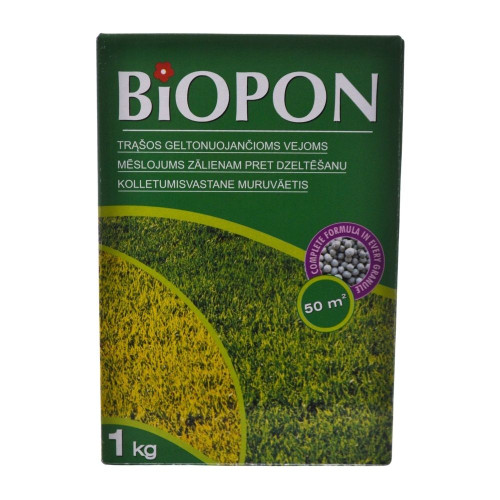 Добриво Biopon гранульоване для газонів проти пожовтіння 1кг