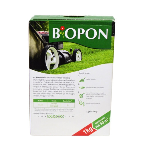 Добриво Biopon гранульоване для зменшення частоти скошування газонів 1кг
