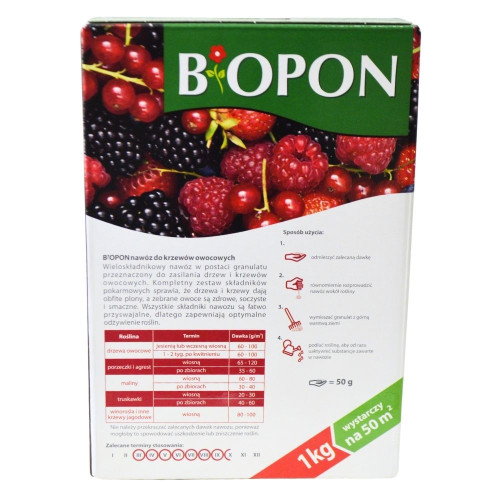 Добриво Biopon гранульоване для плодових кущів і дерев 1кг