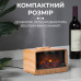 Аромадифузор зволожувач повітря для дому портативний у вигляді каміна з підсвічуванням Коричневий