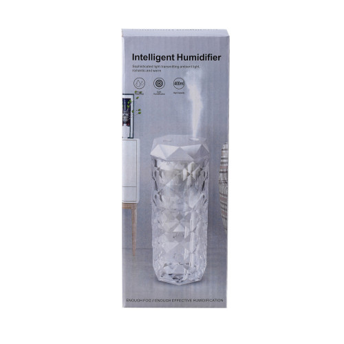 Зволожувач повітря Crystal з лампою для дому портативний USB 400 мл ароматичний дифузор з підсвічуванням