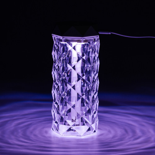 Зволожувач повітря Crystal з лампою для дому портативний USB 400 мл ароматичний дифузор з підсвічуванням