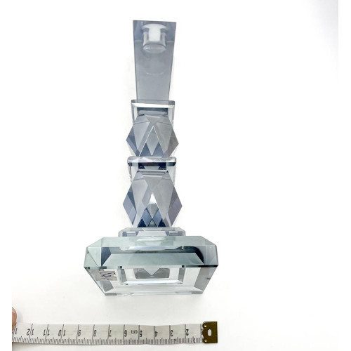 Підсвічник склянний високий HP36556M