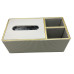 Серветниця прямокутна для дому та кафе з двома відділеннями для спецій