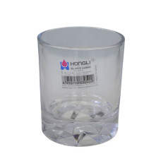 Склянка для води та соку низька скляна прозора HP556