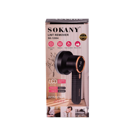 Машинка для стрижки ковтунців SOKANY SK-12004 акумуляторна з дисплеєм, чорний
