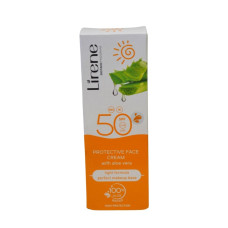 Захисний крем для обличчя Lirene з алоє SPF 50