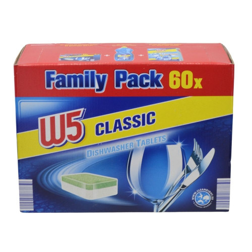 Таблетки для посудомийної машини W5 Classic 60 шт.