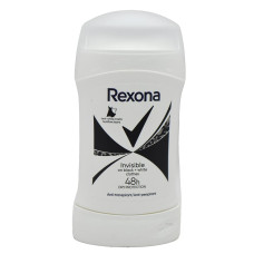 Дезодорант стік Rexona 50мл Невидимий на чорному і білому