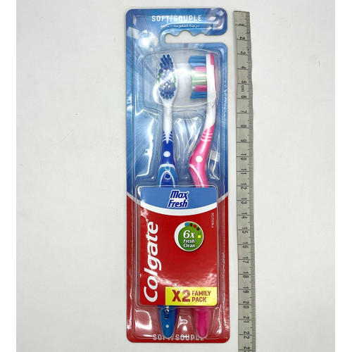 Зубна щітка Colgate 2шт Макс Фреш Софт