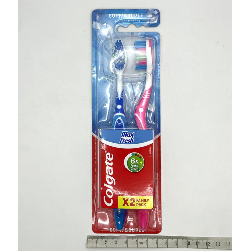 Зубна щітка Colgate 2шт Макс Фреш Софт