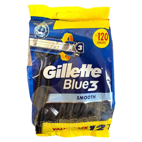 Станки для гоління одноразові Gillette Блу3  12шт