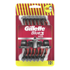 Станки для гоління одноразові Gillette Блу3 12шт Червоні Комфорт