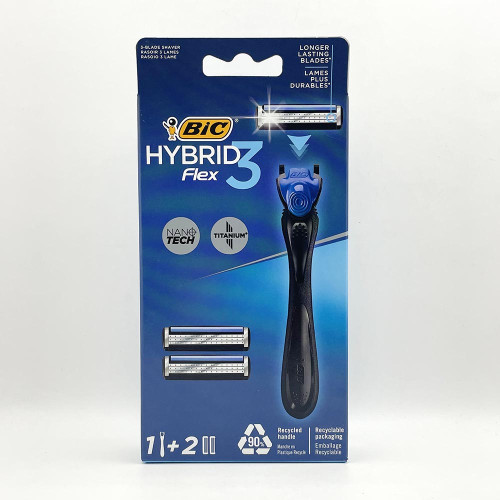 Станок для гоління Bic +2 картріджа Гібрід Флекс3